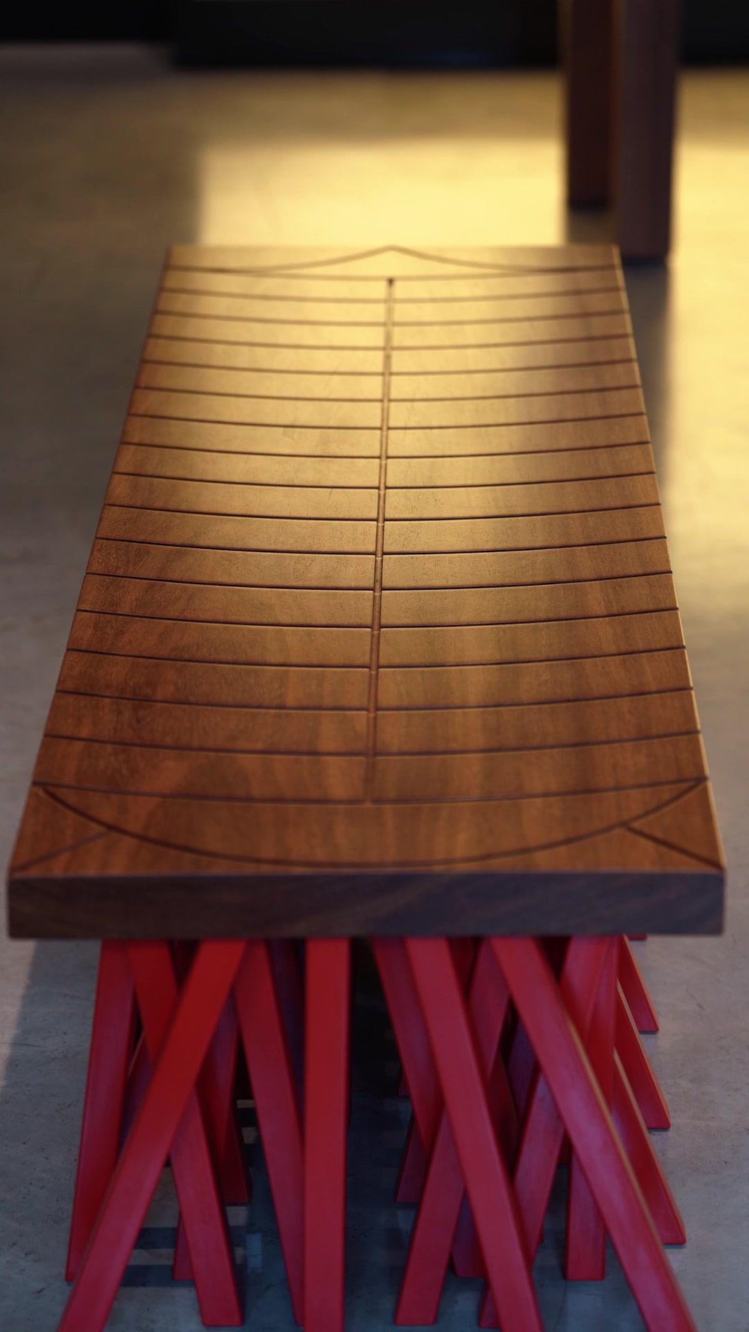 Banco Centopeia displayed in the Mula Preta showroom